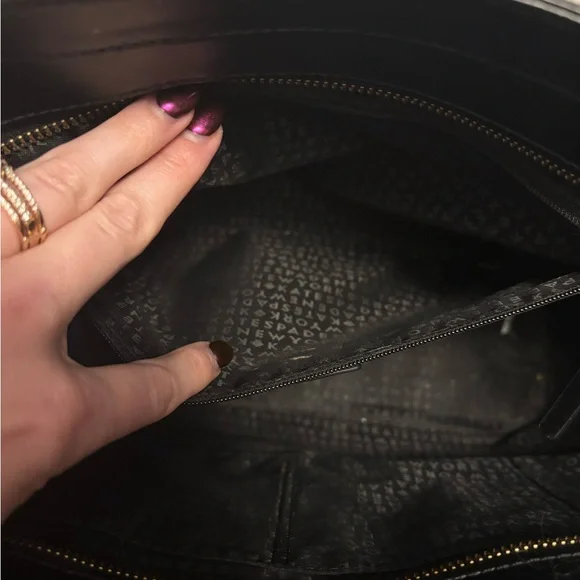 Kate Spade Black Structured Leather Tote - Picture 4 of 5